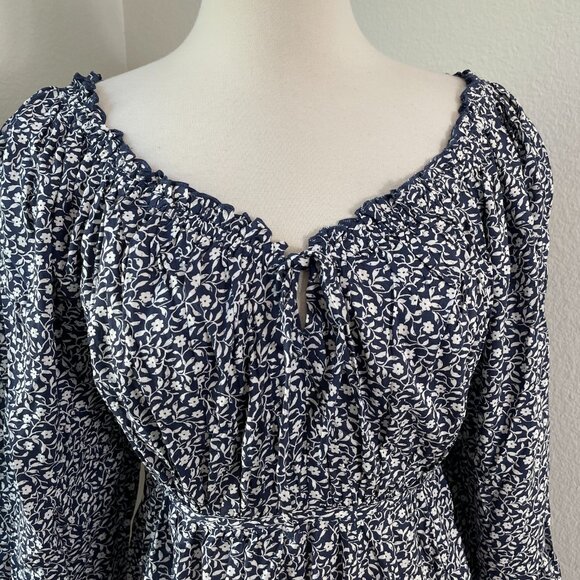 NEW Old Navy Womens Large Floral Peasant Long Sleeve Dress Cottagecore - Picture 3 of 13